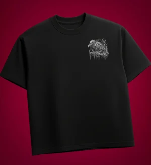 crow oversized t-shirt front side